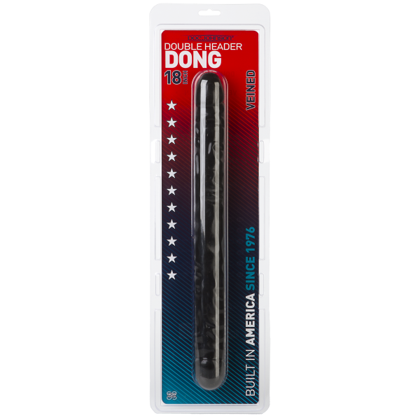 Double Header Veined Dong - 18 Inch Black