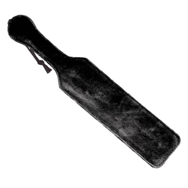 Leather Paddle - Black Fur