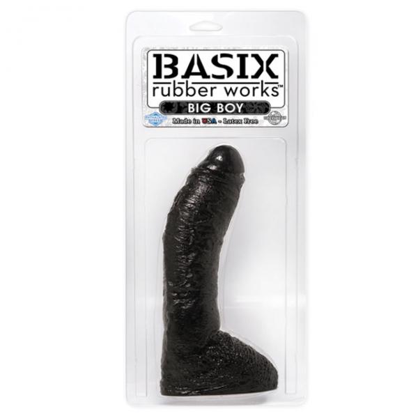 Basix Rubber Works Big Boy Black Dildo - 10 inches