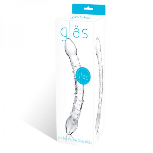 Glas Double Trouble Glass Dildo - Clear