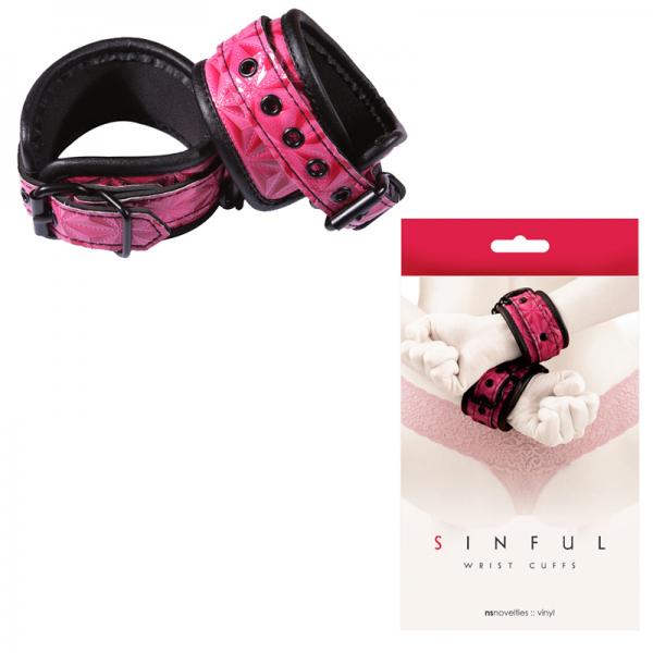 Sinful Wrist Cuffs - Pink