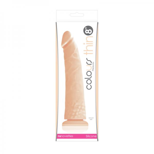 Colours Pleasures - 8in Dildo Thin - White