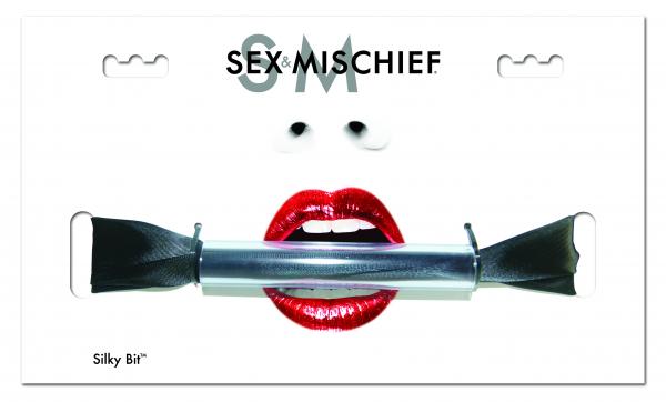 Sex & Mischief Silky Bit Gag - Black