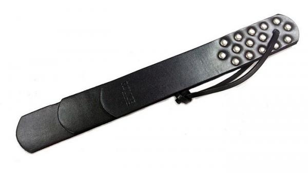 Rouge Leather Three Straps Paddle - Black