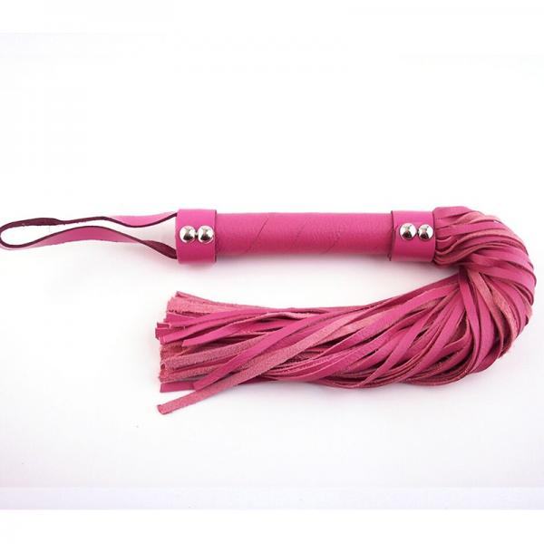 Rouge Short Leather Flogger - Pink