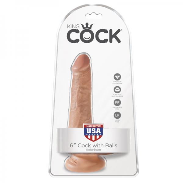 King Cock 6in Cock - Tan