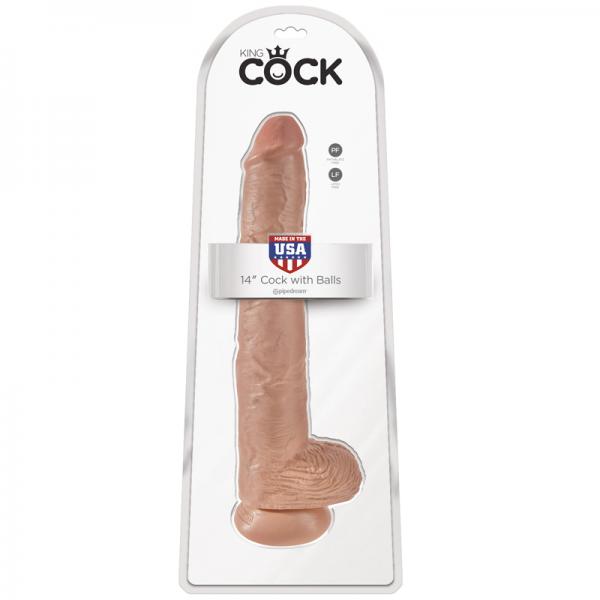 King Cock 14in Cock - Tan