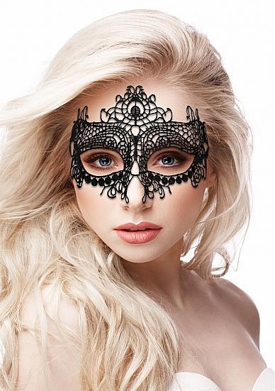 Ouch! Queen Black Lace Mask - Black