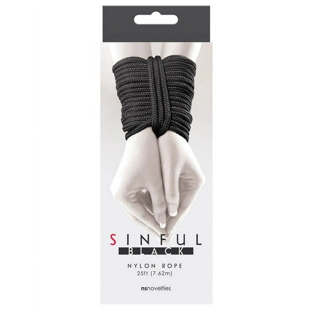 Sinful Nylon Rope 25 Ft - Black