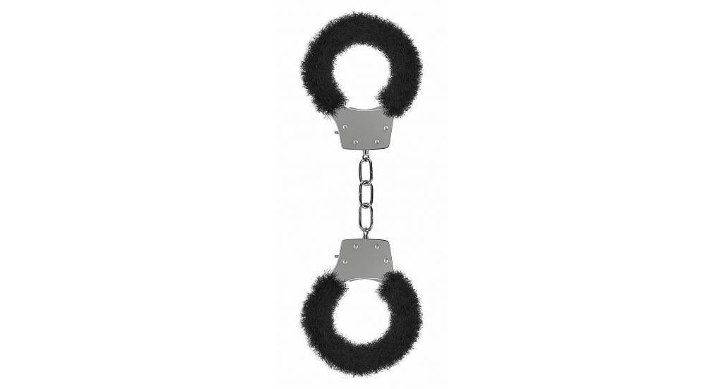 Ouch! Pleasure Furry Handcuffs - Black