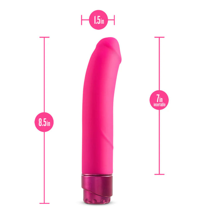 Luxe - Beau Silicone G-Spot Vibrating Dildo - Pink