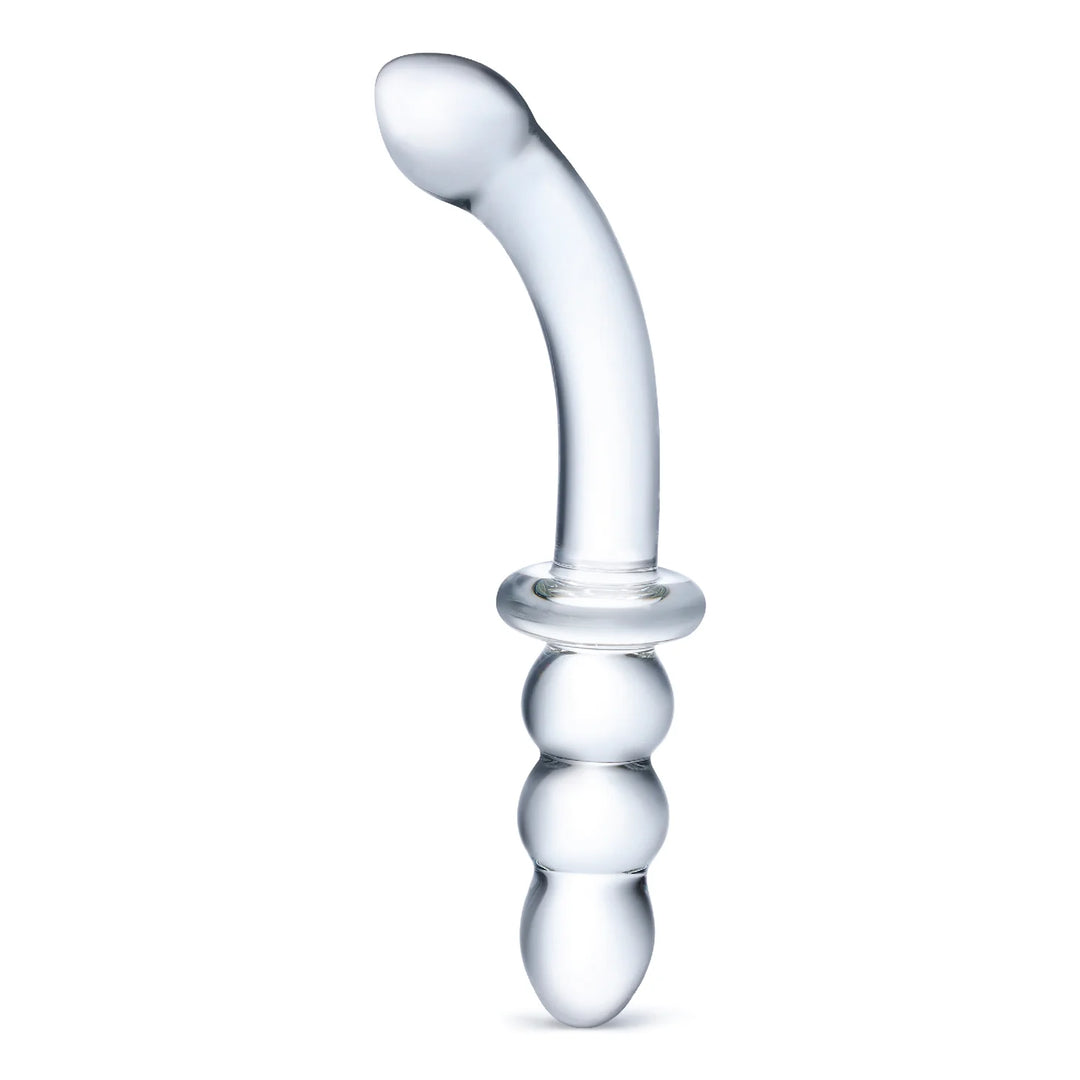 8in  Ribbed G-spot Glass Dildo