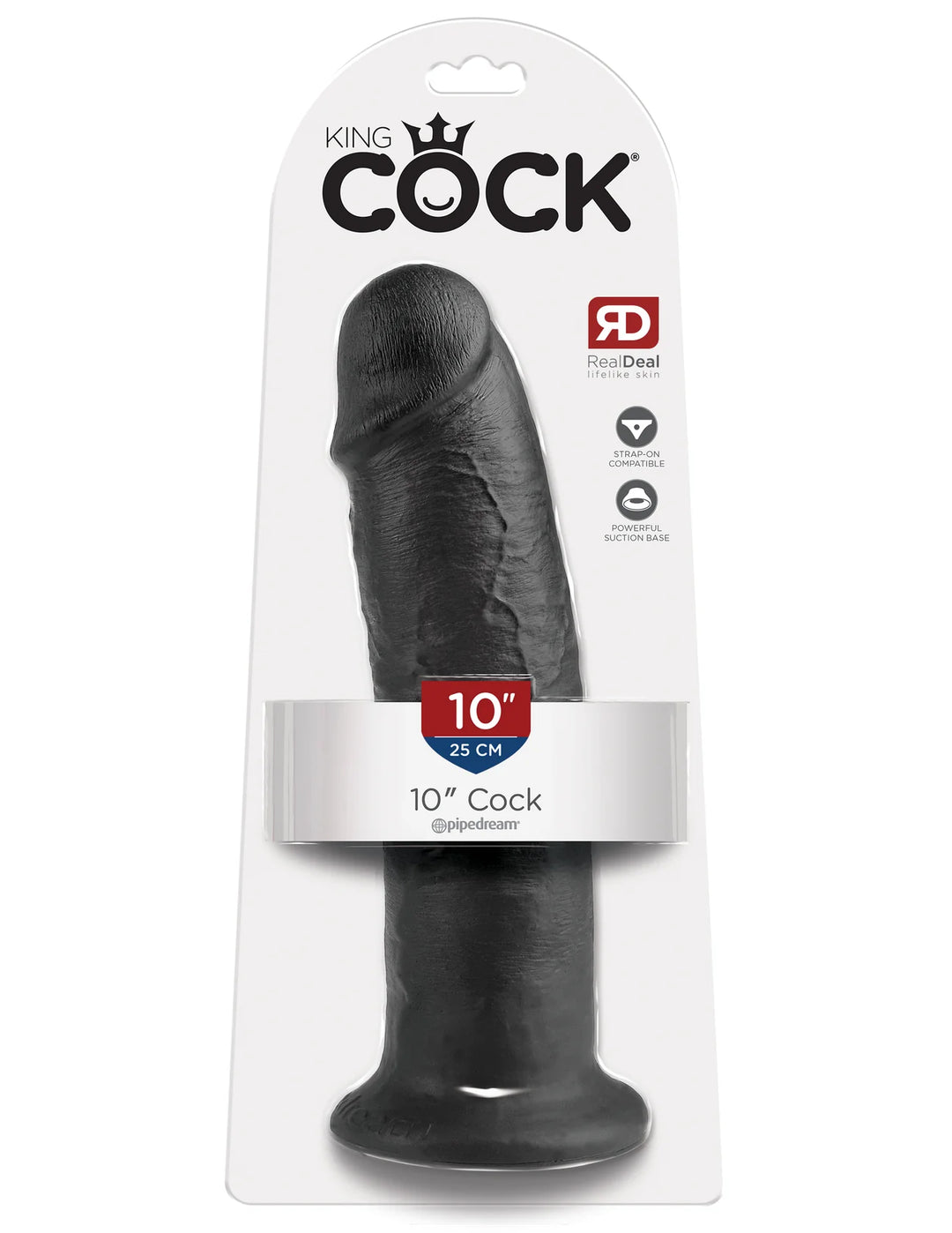 King Cock 10in Cock - Black