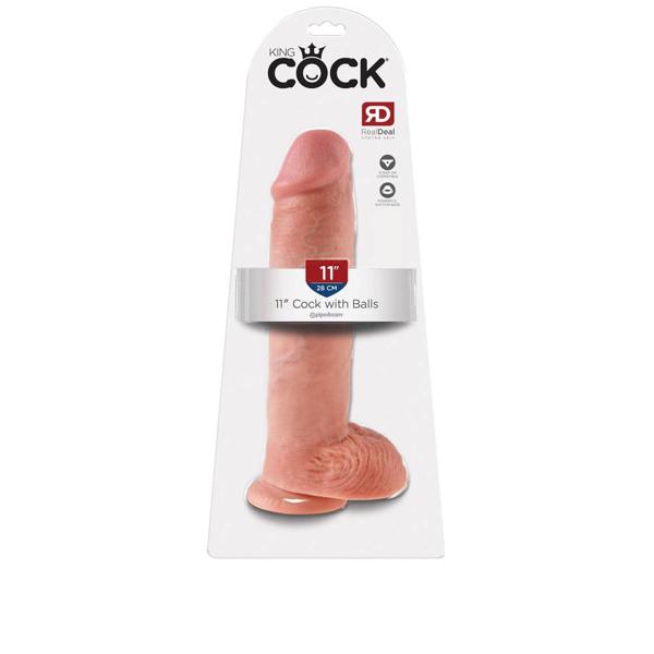 King Cock 11in Cock - Beige