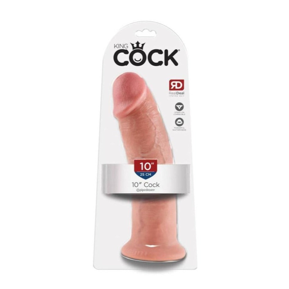 King Cock 10in Cock - Beige