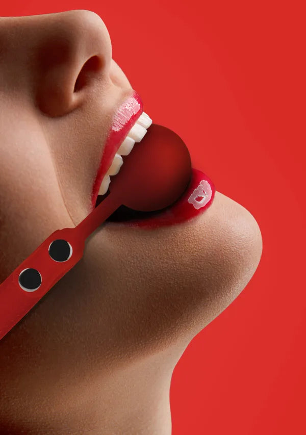 Ouch! Silicone Ball Gag - Red