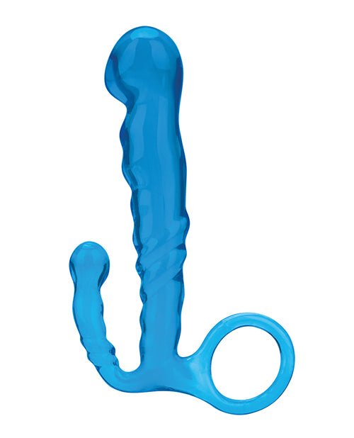 Blue Line C & B 4.5" Beginners Prostate Massager - Jelly Blue - BDSMTest Store