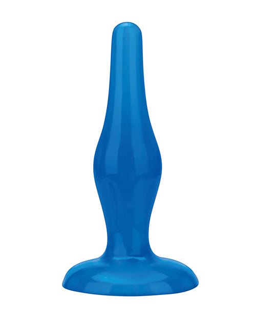 Blue Line C & B 4.75" Easy Insertion Plug - Jelly Blue - BDSMTest Store