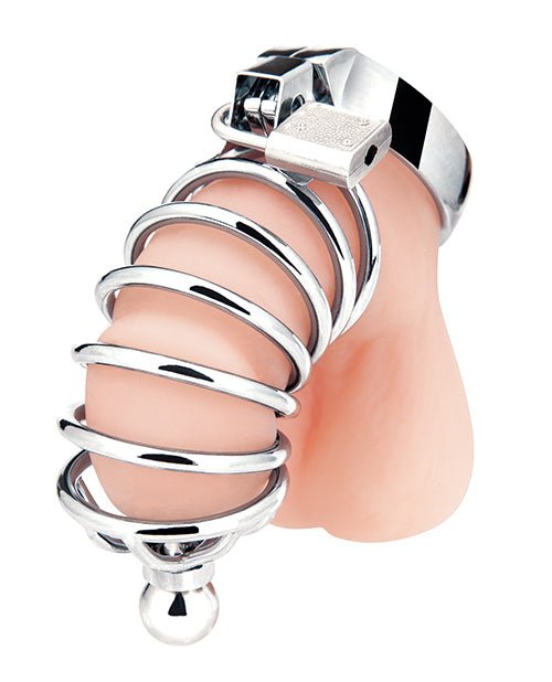 Blue Line Urethral Play Cage - Silver - BDSMTest Store