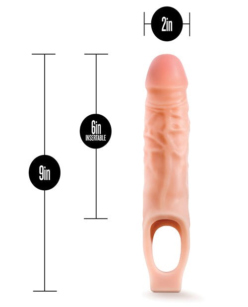 Blush Performance Plus Silicone Cock Sheath Penis Extender - Flesh - BDSMTest Store