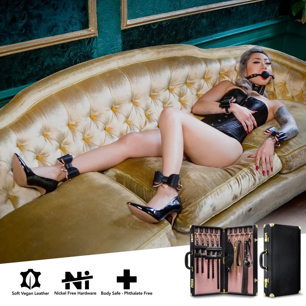 Blush Temptasia Safe Word Bondage Kit W/suitcase - Black/pink - BDSMTest Shop