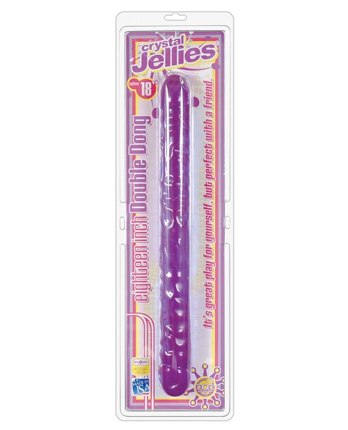Crystal Jellies 18" Double Dong - Purple - BDSMTest Shop