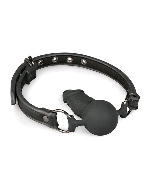 Easy Toys Ball Gag W/silicone Dong - Black - BDSMTest Store