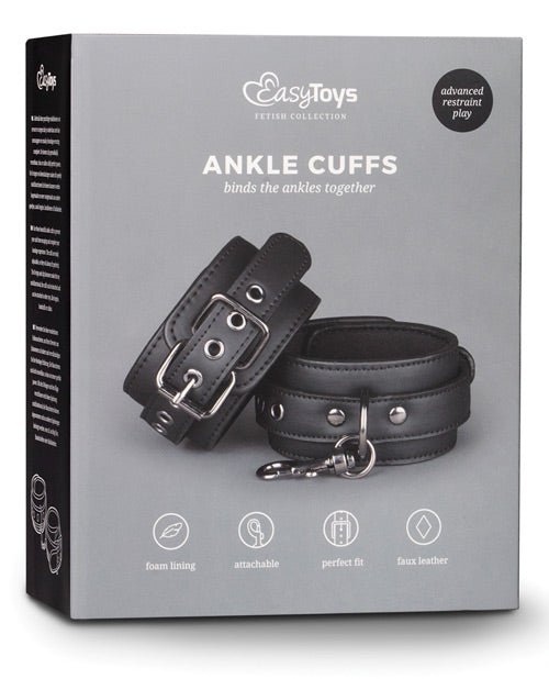 Easy Toys Fetish Ankle Cuffs - Black - BDSMTest Store