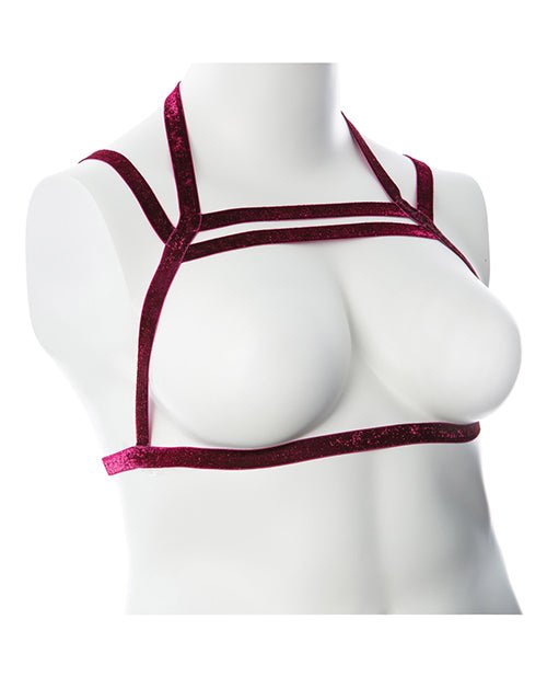 Gender Fluid Sugar Coated Harness - Raspberry Glitter - BDSMTest Store