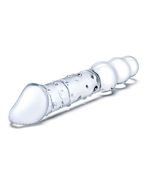Glas 12" Double Ended Glass Dildo W/anal Beads - Clear - BDSMTest Store