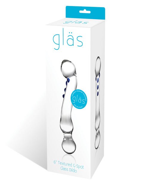 Glas 6" Textured G-spot Glass Dildo - BDSMTest Store