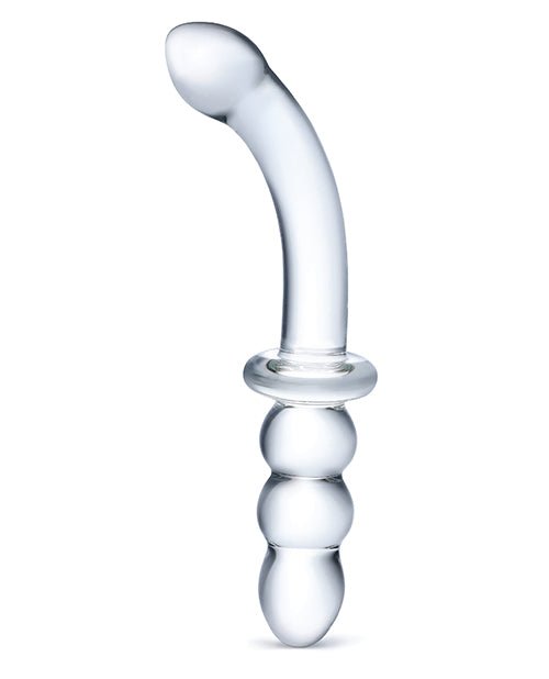 Glas 8" Ribbed G-spot Glass Dildo - BDSMTest Store
