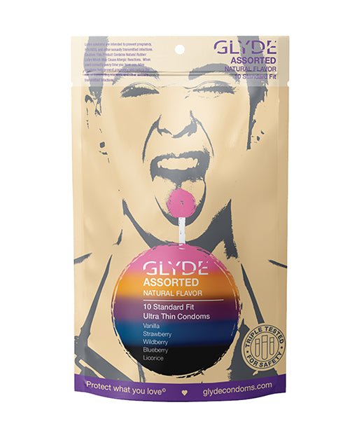 Glyde Assorted Flavors - Pack Of 10 - BDSMTest Store