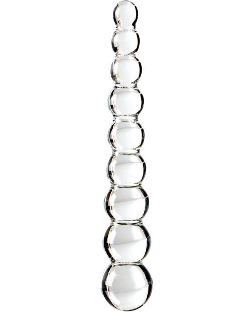 Icicles No. 2 Hand Blown Glass Massager - Clear Rippled - BDSMTest Store