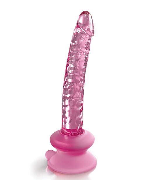 Icicles No. 86 Hand Blown Glass Massager W/suction Cup - Pink - BDSMTest Store