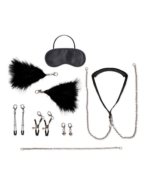 Lux Fetish 12 Pc Interchangeable Collar & Nipple Clips Set - BDSMTest Store