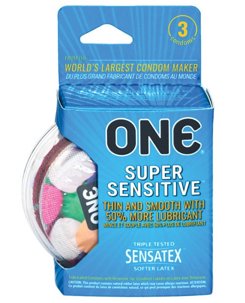 One Super Sensitive Condoms - Box Of 3 - BDSMTest Store