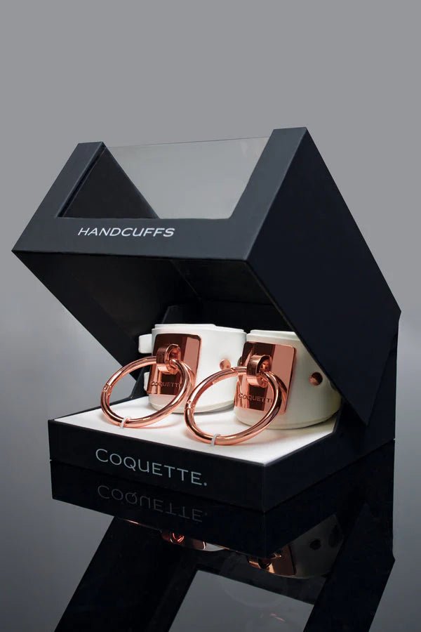 Pleasure Collection Adjustable Handcuffs - White/rose Gold - BDSMTest Shop