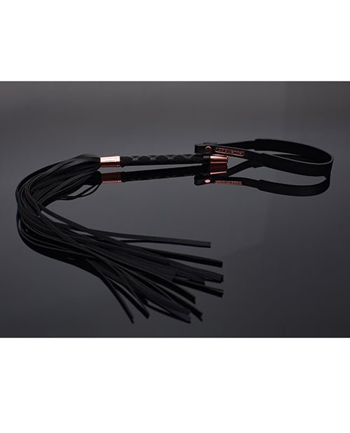 Pleasure Collection Matte Finish Whip - Black/rose Gold - BDSMTest Store