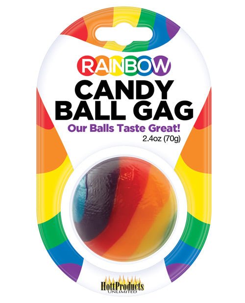 Rainbow Candy Ball Gag - Strawberry - BDSMTest Store