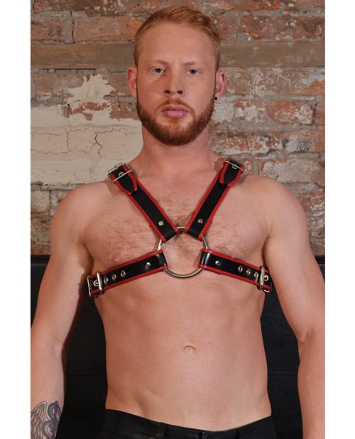 Rouge Chest Harness Large - Black/red - BDSMTest Store