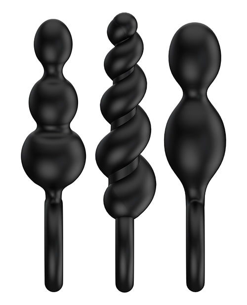 Satisfyer Plug Set Of 3 - Black - BDSMTest Store