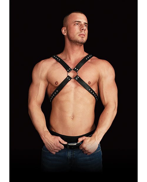 Shots Ouch Adonis High Halter - Black - BDSMTest Store
