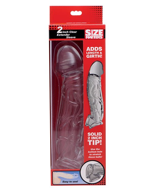 Size Matters 2" Extender Sleeve - Clear - BDSMTest Store