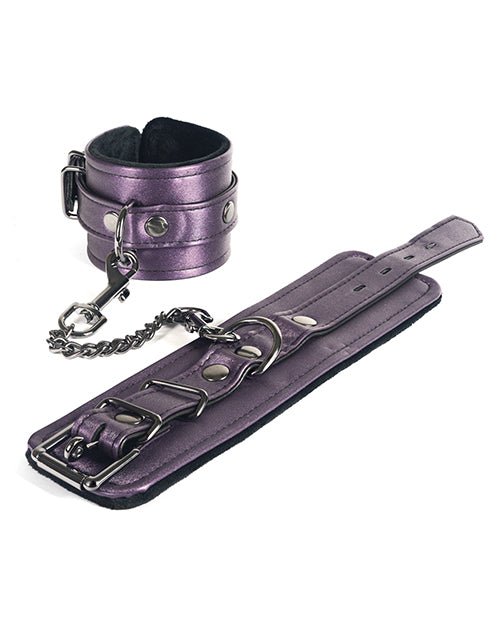 Spartacus Galaxy Legend Faux Leather Ankle Restraints - Purple - BDSMTest Store