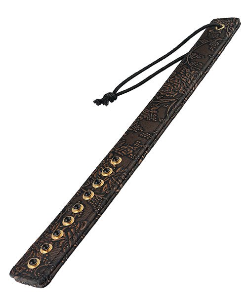 Spartacus Paddle W/gems - Brown Floral Print - BDSMTest Store