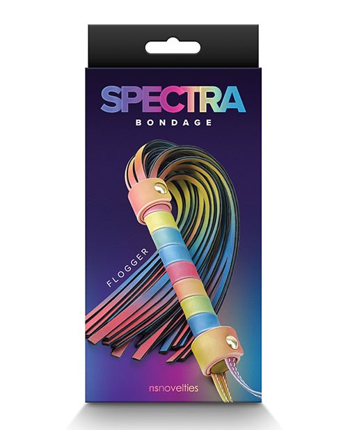 Spectra Bondage Flogger - Rainbow - BDSMTest Store