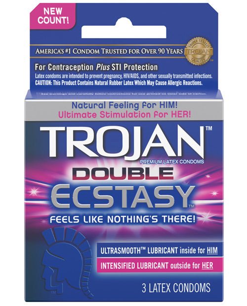 Trojan Double Ecstasy Condom - BDSMTest Store