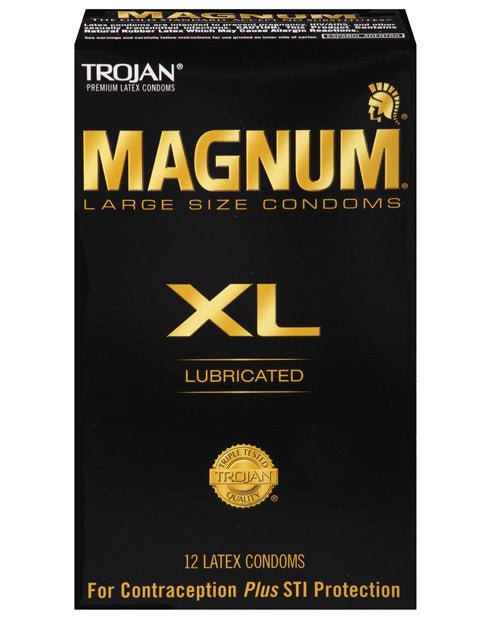 Trojan Magnum Xl Lubricated Condom - Box Of 12 - BDSMTest Store