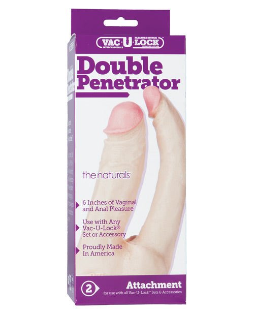 Vac-u-lock Double Penetrator - White - BDSMTest Store